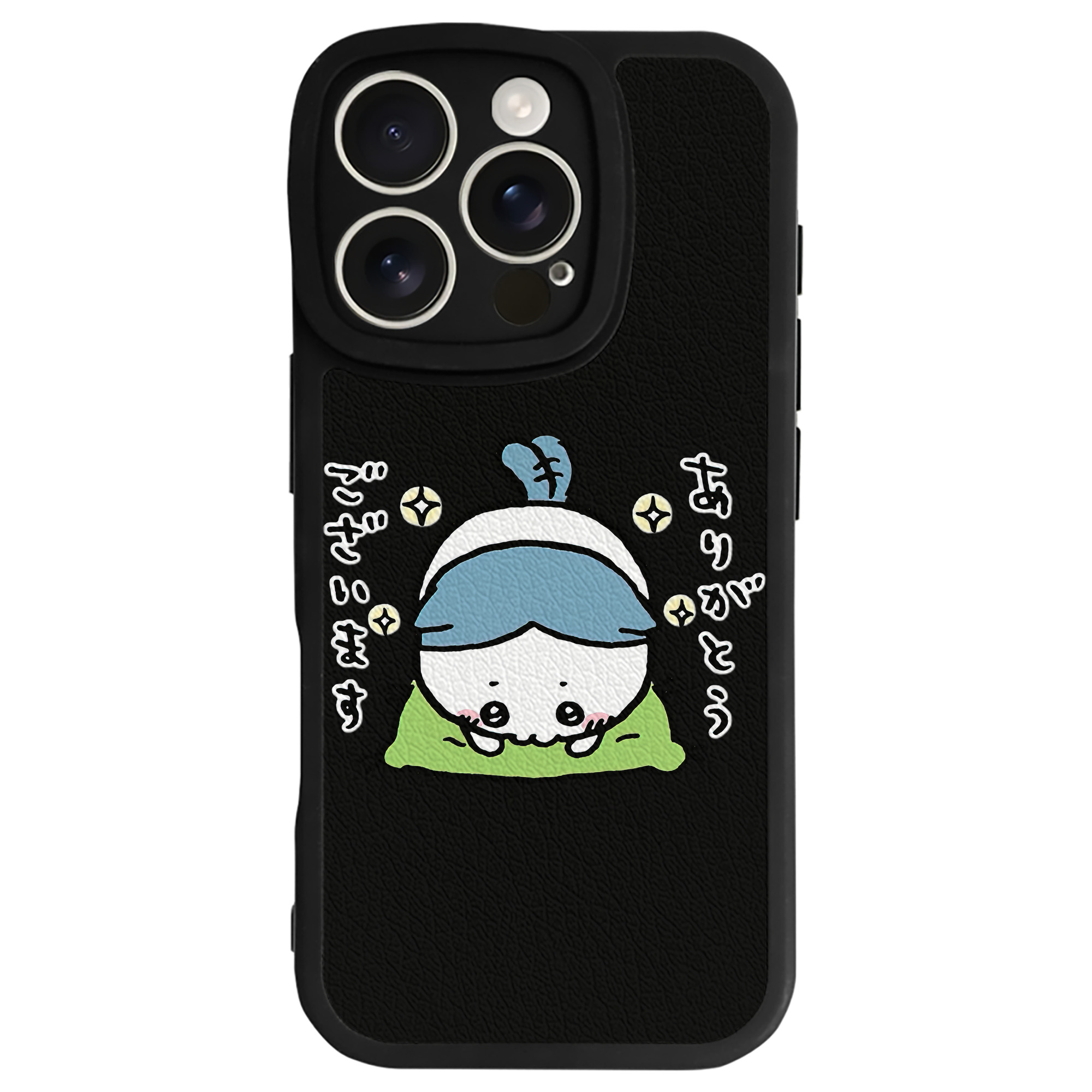 （画像用） ちいかわ ハチワレ Chii-kawa hachiware 【iPhone 16シリーズ対応】シリコンスマホケース（レザー調） 材質：シリコン